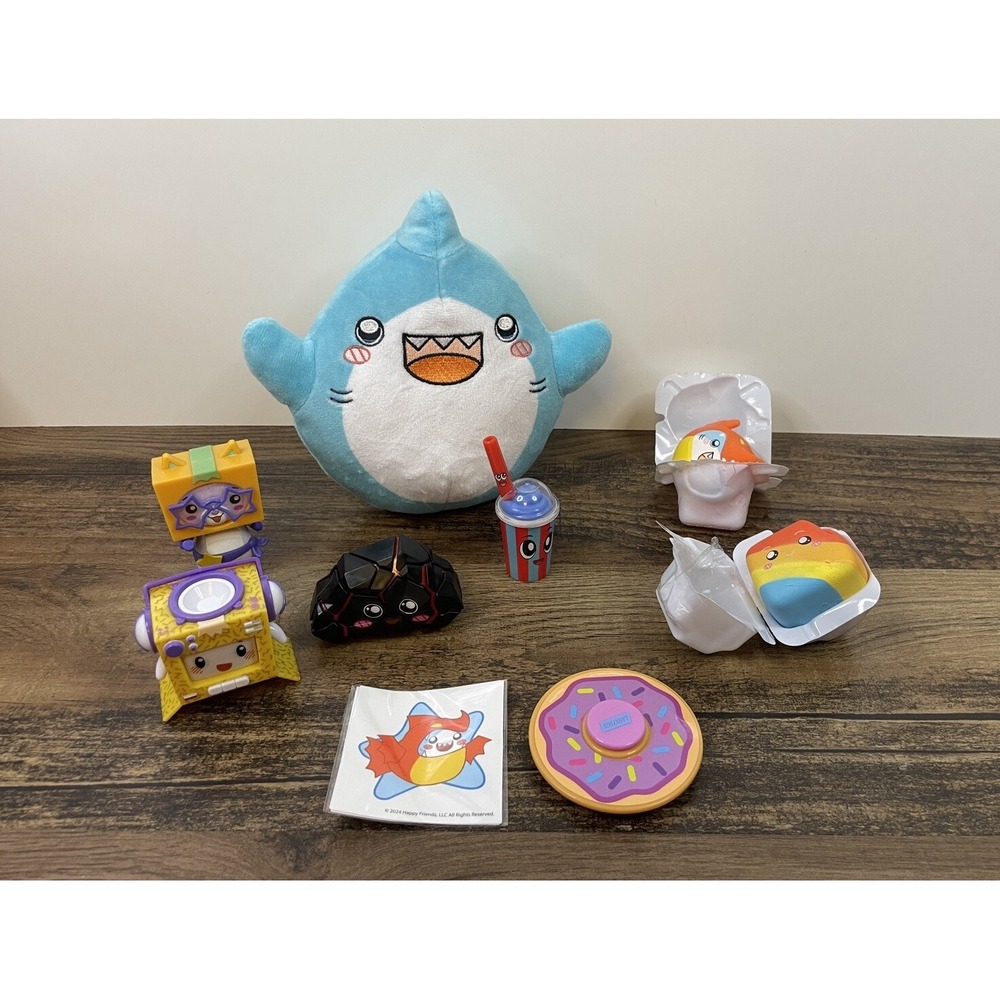 LankyBox Lot Figures Plush Stickers Squishy Spinner